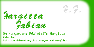 hargitta fabian business card